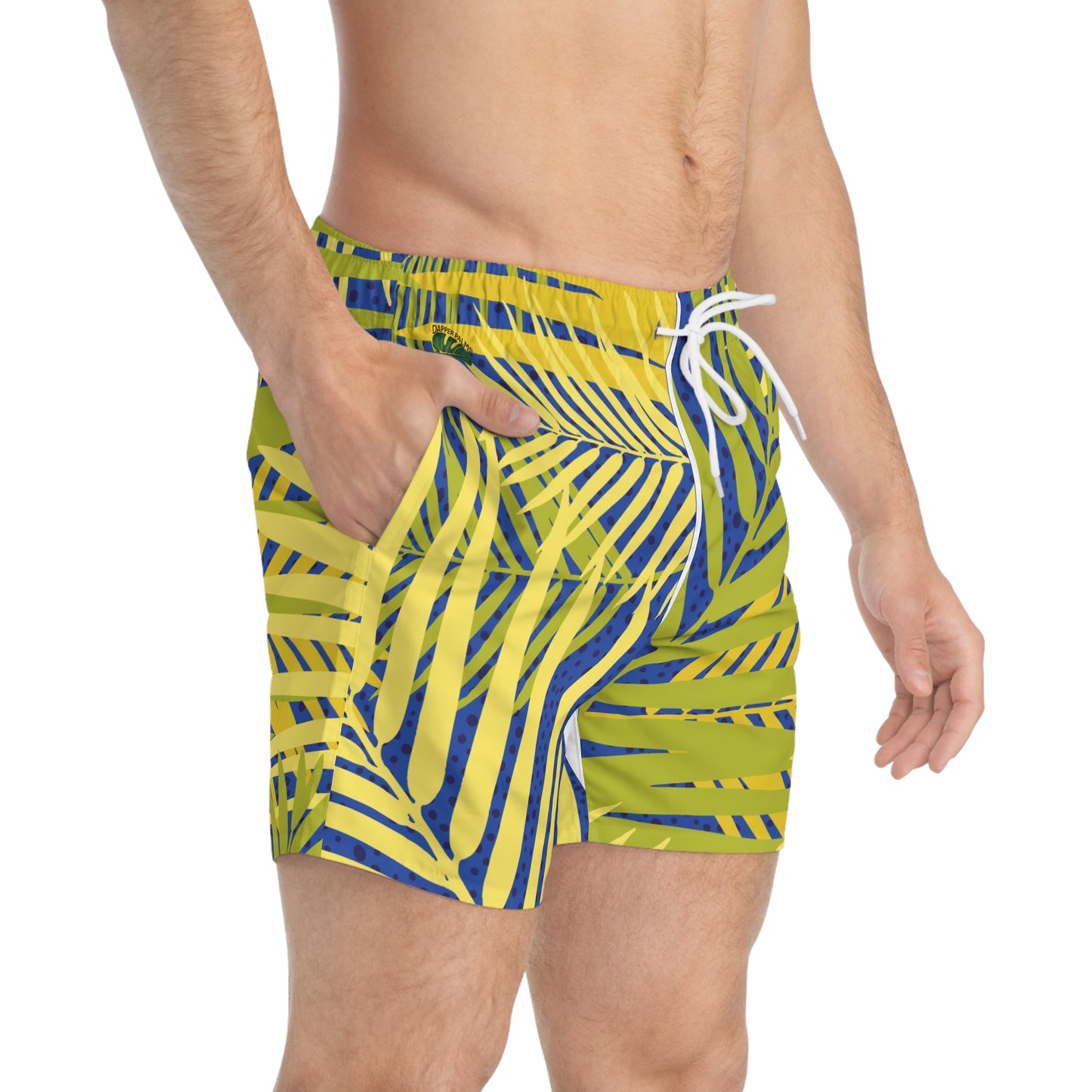 Dapper Palms Tropical Swim Trunks