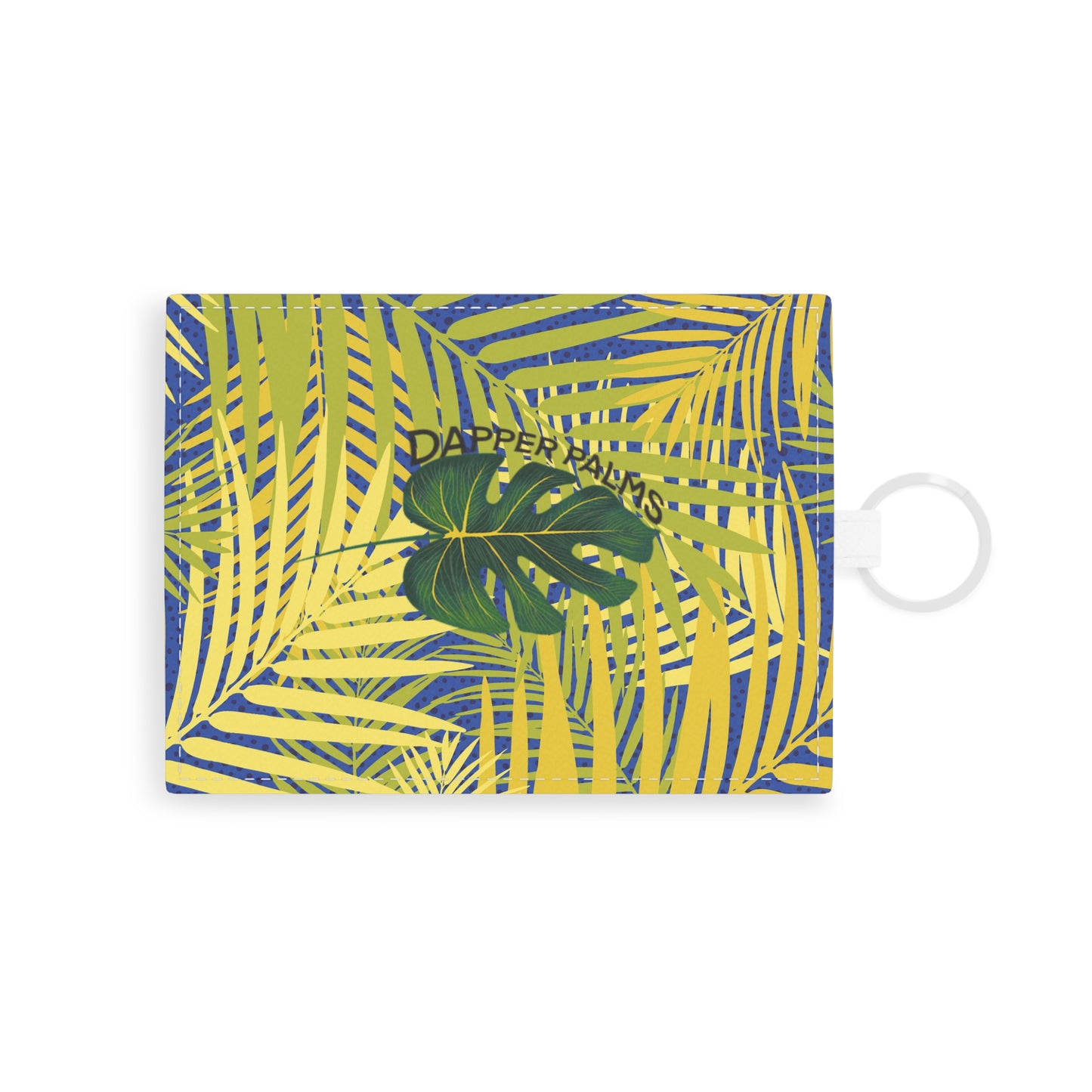 Dapper Palms Saffiano Leather Card Holder