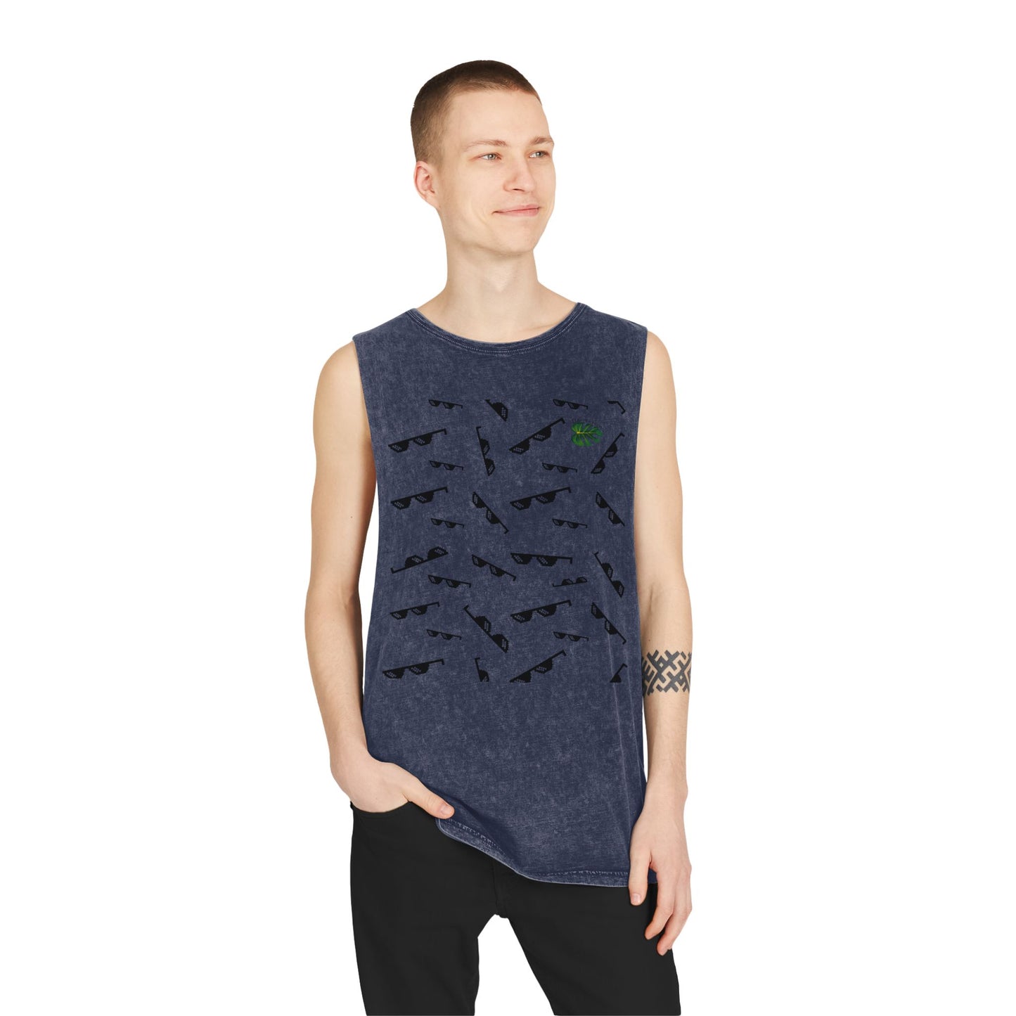 Dapper Palms Sunnies Stonewash Tank Top