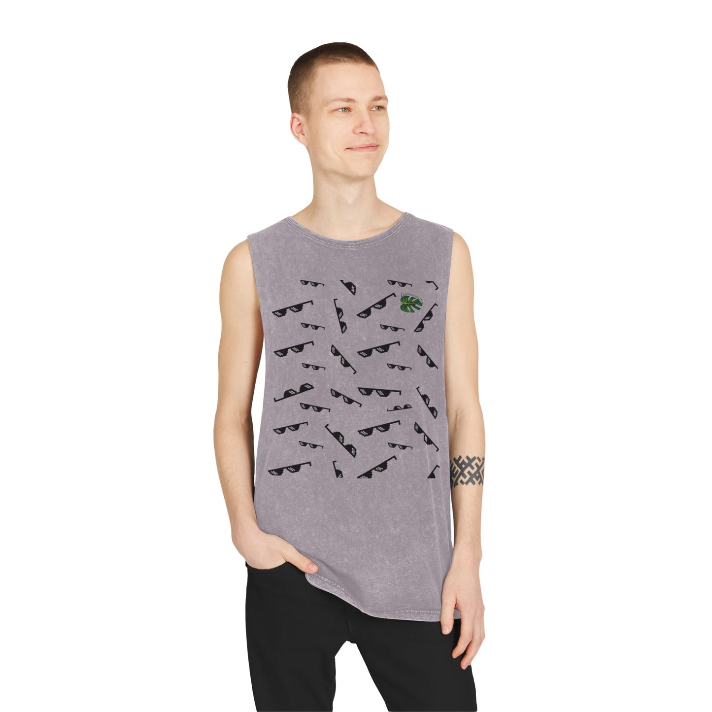 Dapper Palms Sunnies Stonewash Tank Top