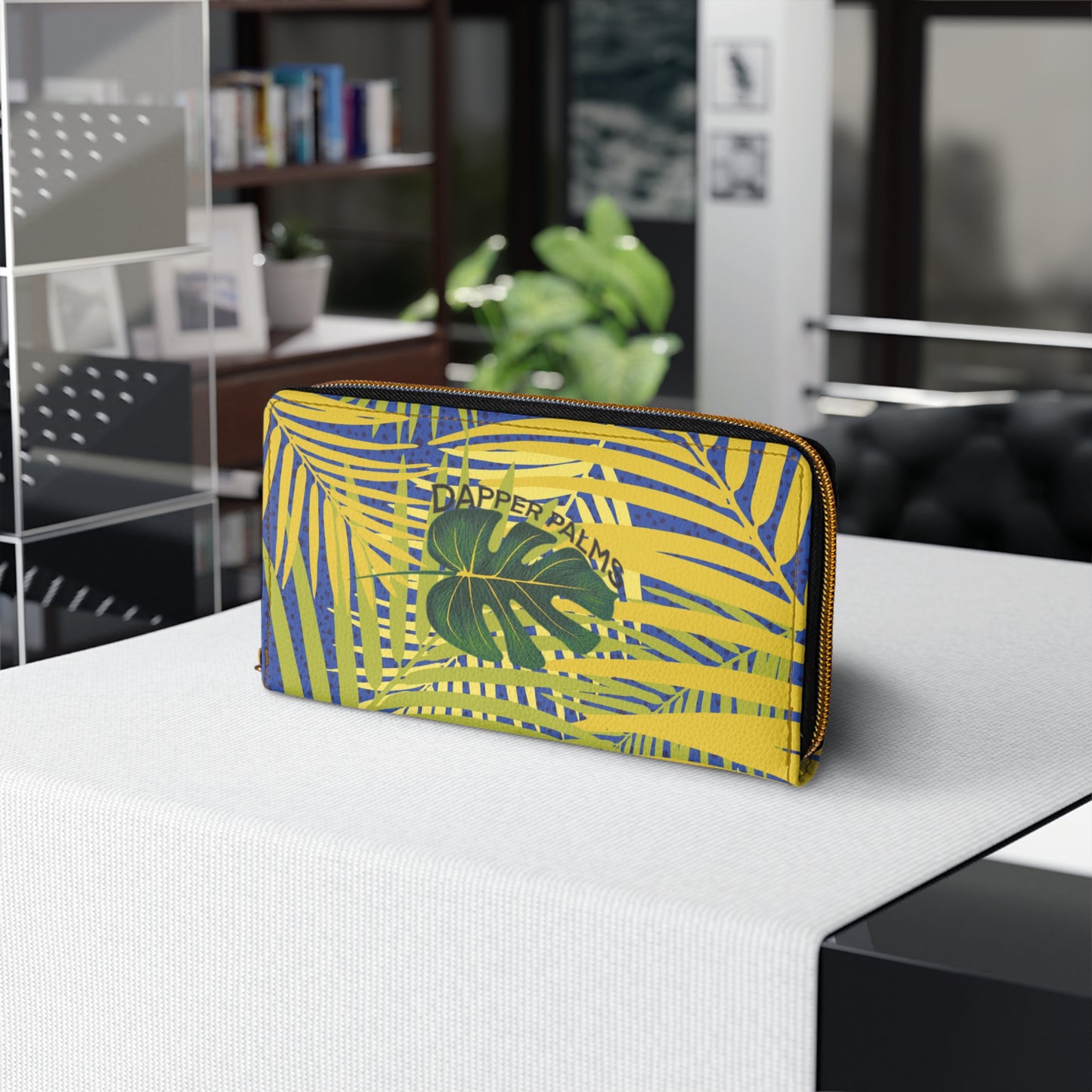 Dapper Palms Zipper Wallet