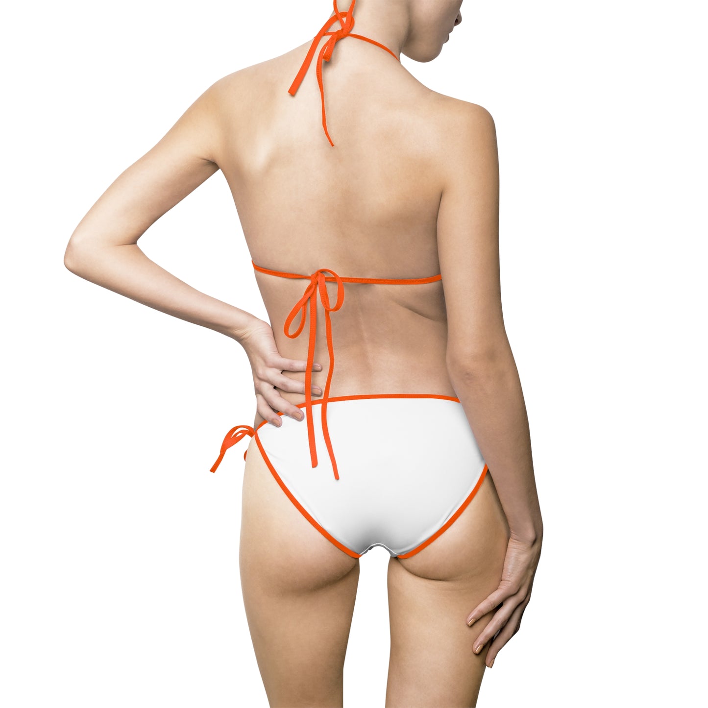 Dapper Palms White Bikini Set - Elegant Beachwear