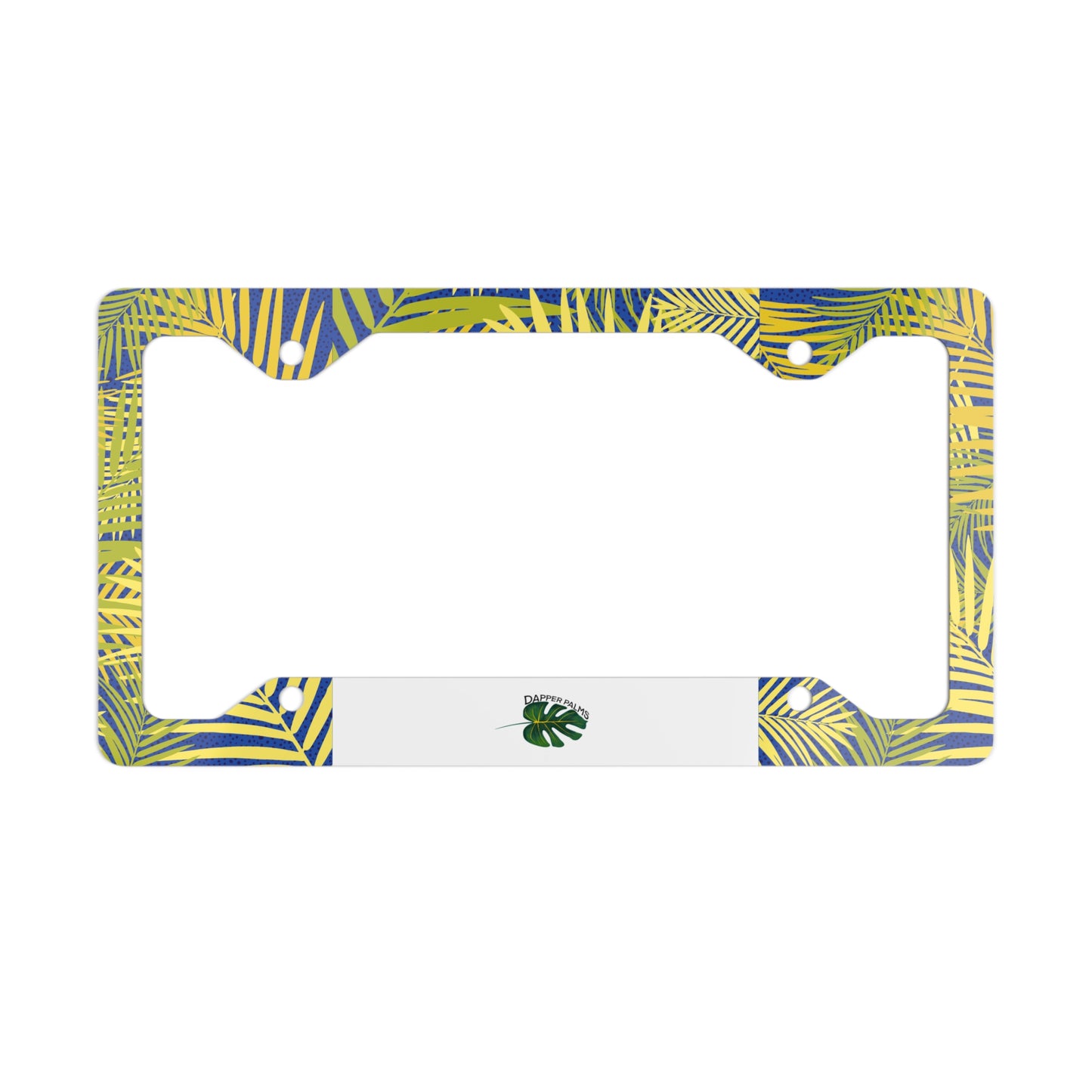 Dapper Palms Metal License Plate Cover - Tropical
