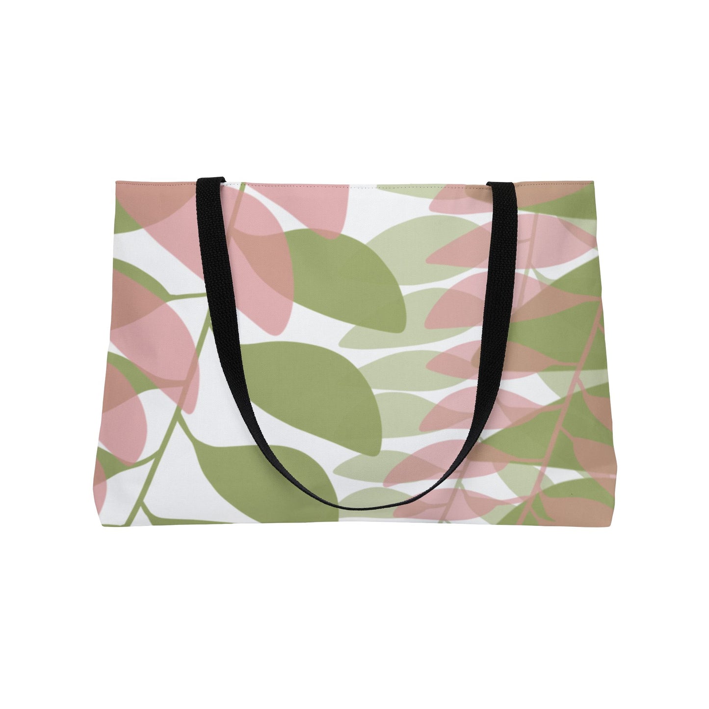 Dapper Palms Pink and Green Leaf Tote Bag