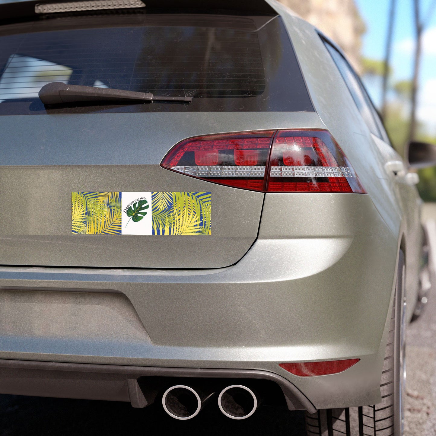 Dapper Palms Tropical Car Magnet