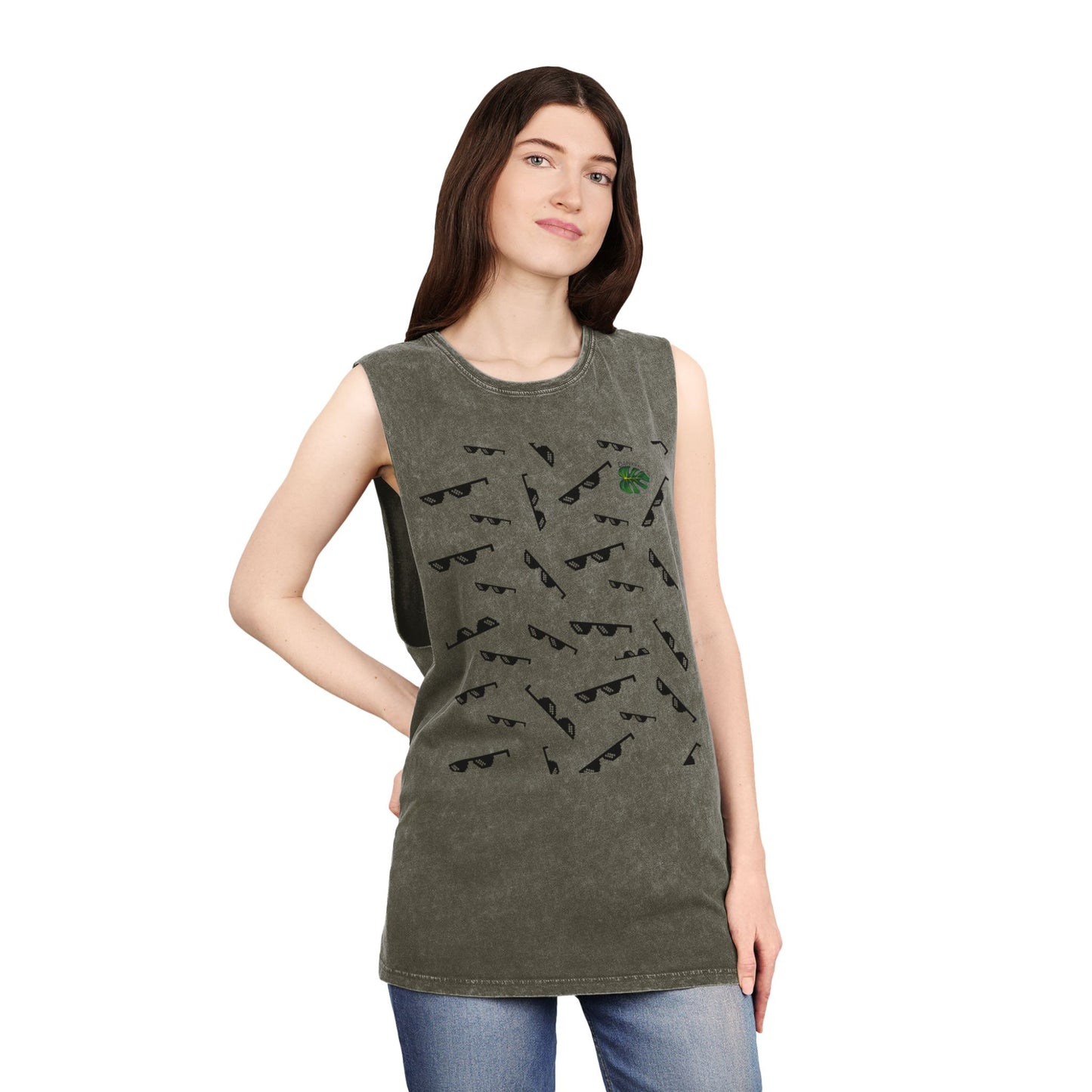 Dapper Palms Sunnies Stonewash Tank Top