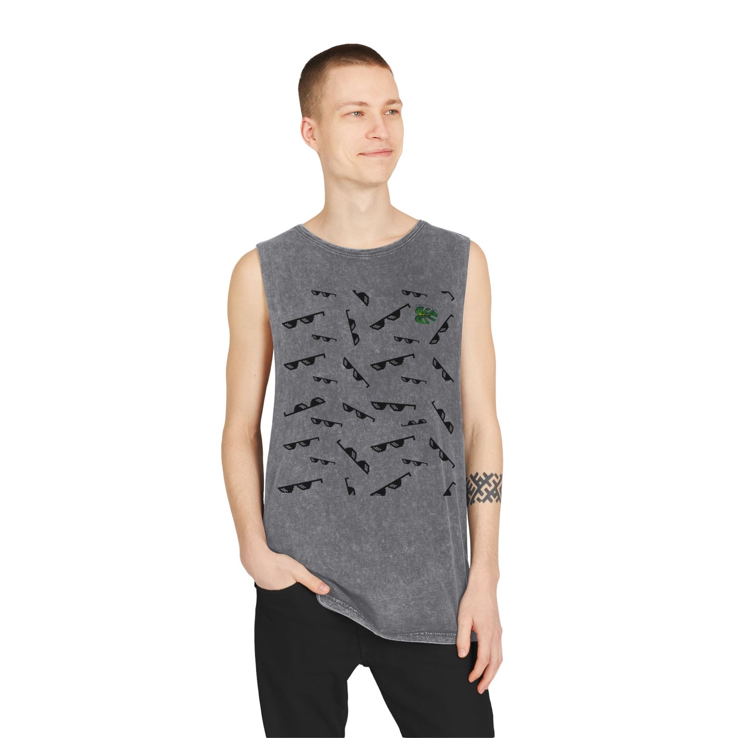 Dapper Palms Sunnies Stonewash Tank Top