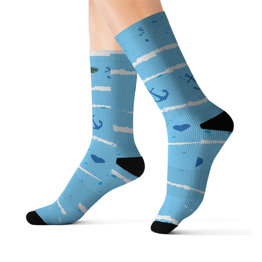 Dapper Palms Ocean-Themed Socks