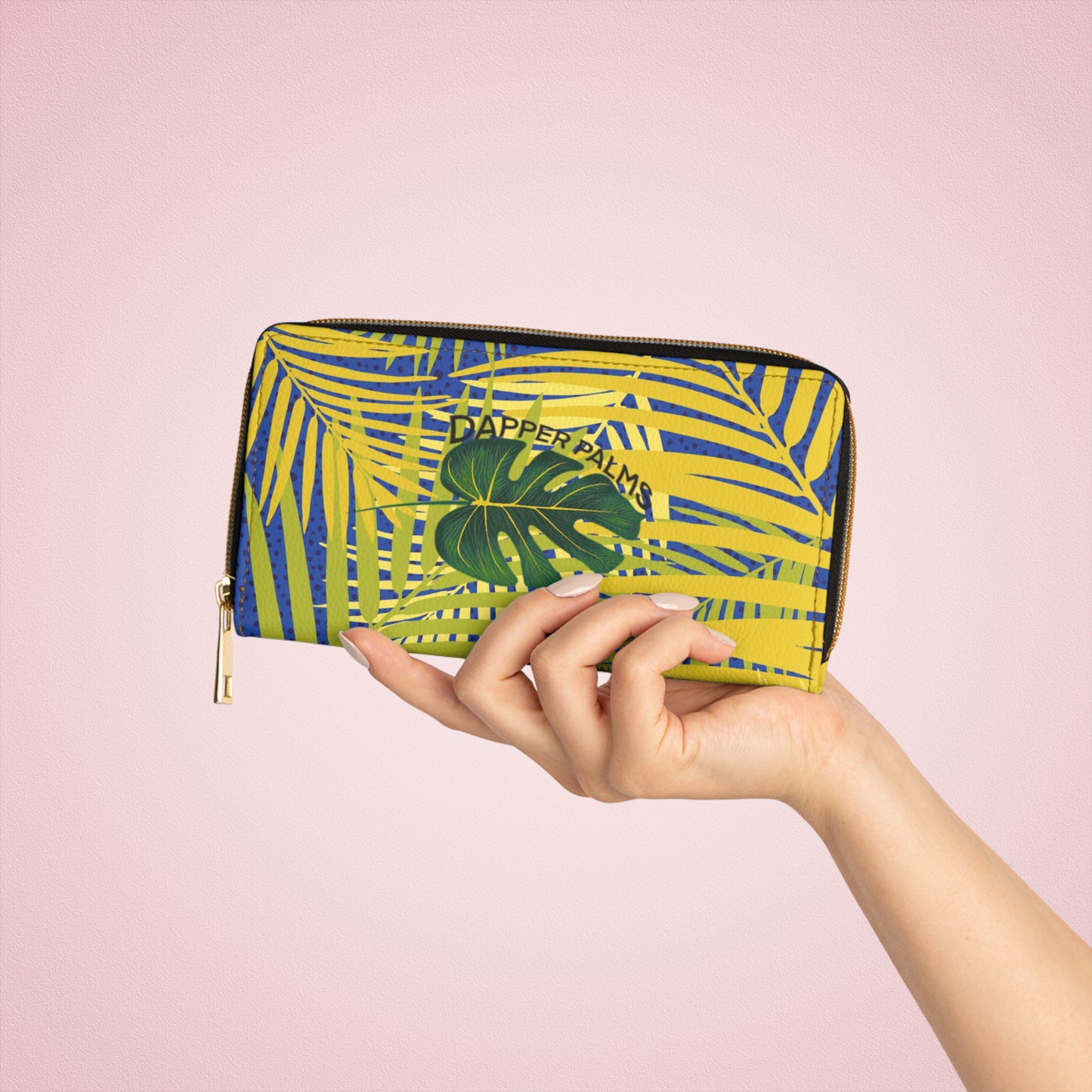 Dapper Palms Zipper Wallet