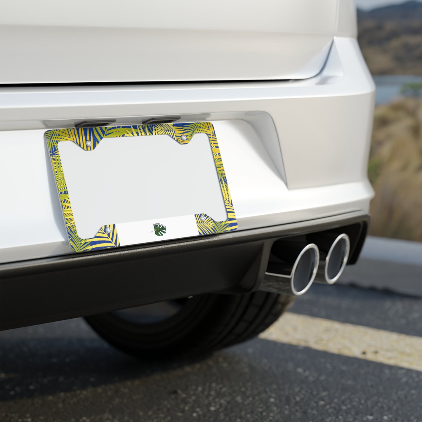 Dapper Palms Metal License Plate Cover - Tropical