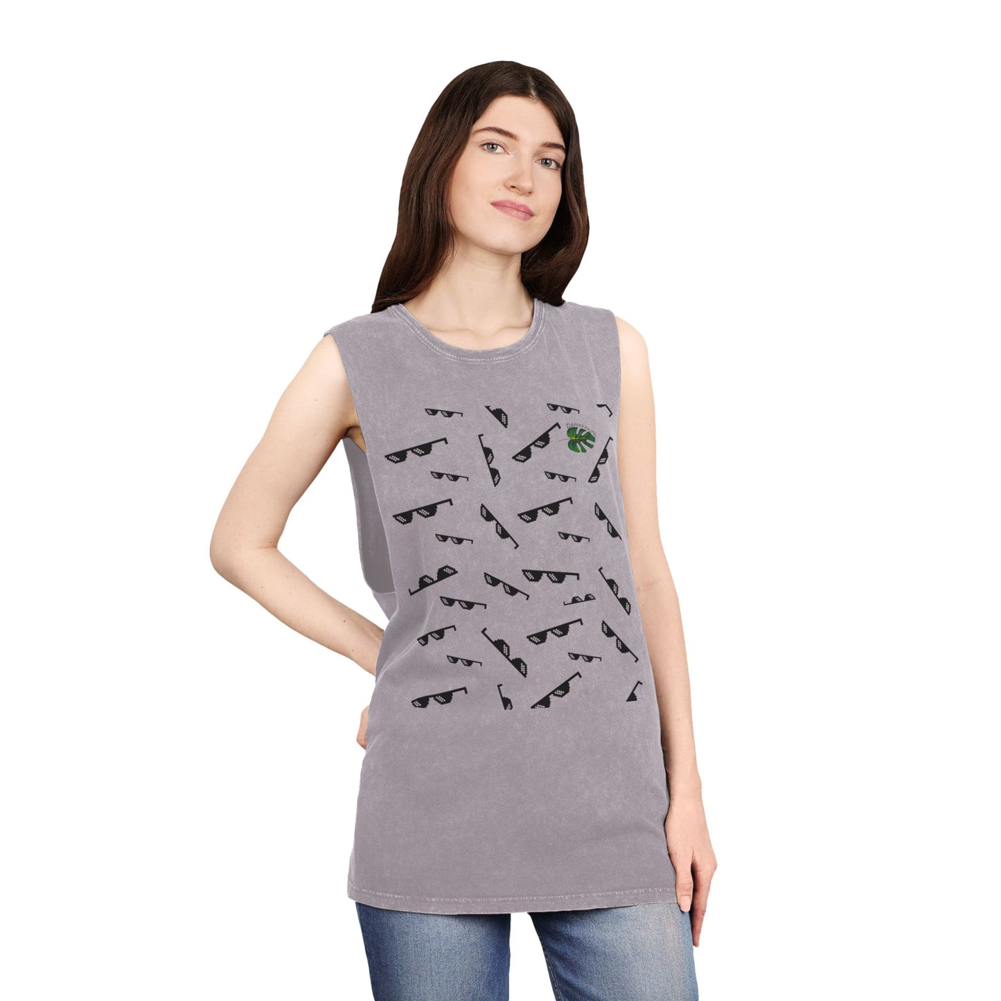 Dapper Palms Sunnies Stonewash Tank Top