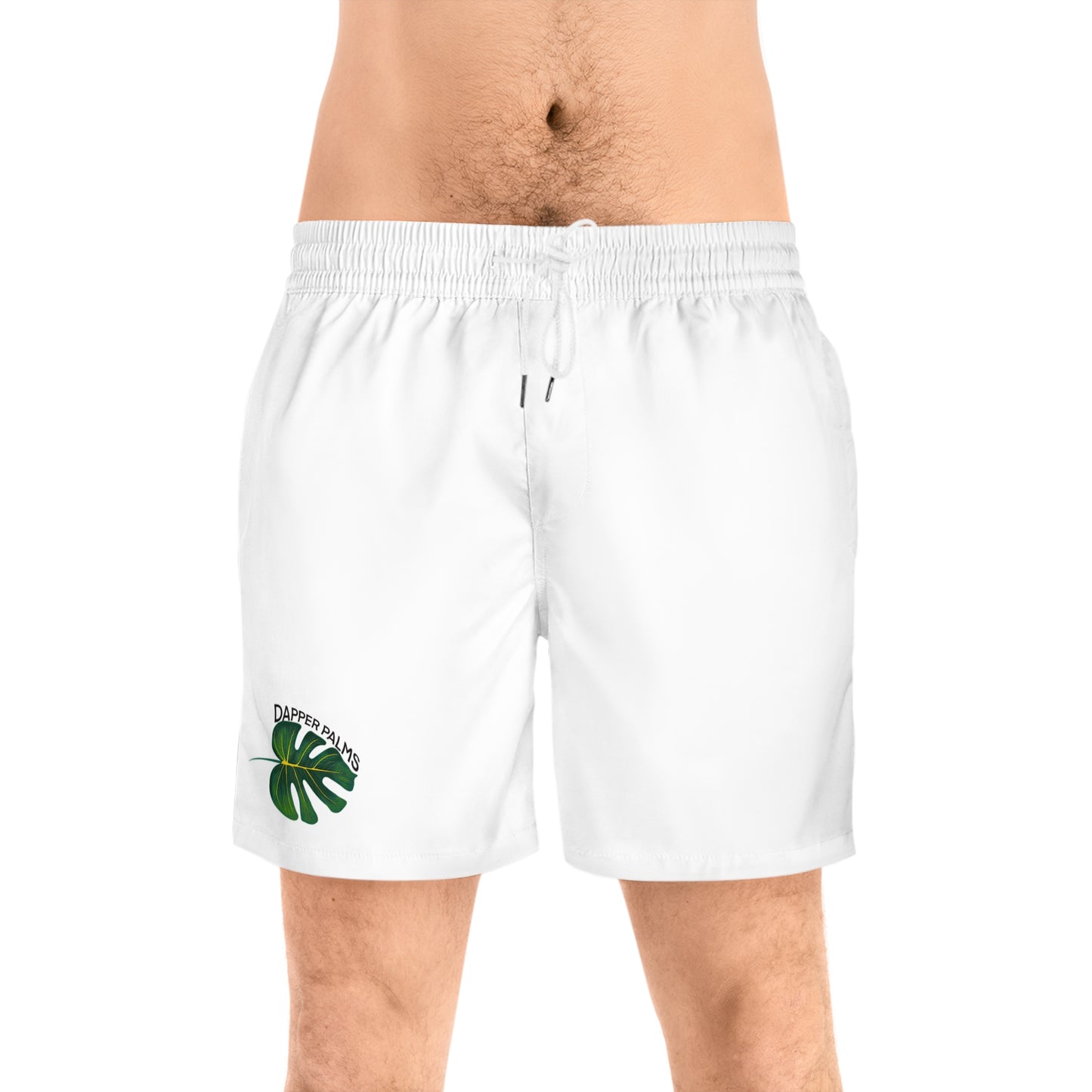 Dapper Palms Men's Swim Shorts - Tropical Mid-length Fit