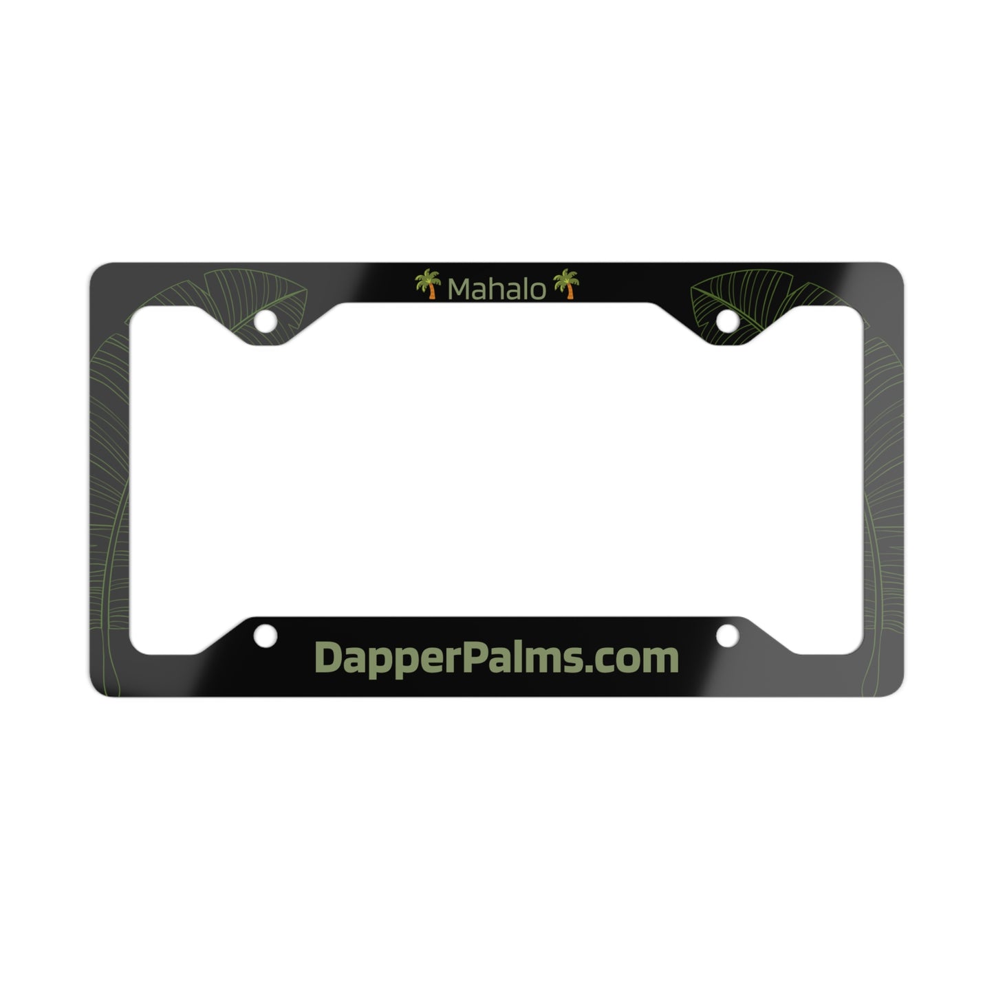 Dapper Palms Metal License Plate Cover - Tropical