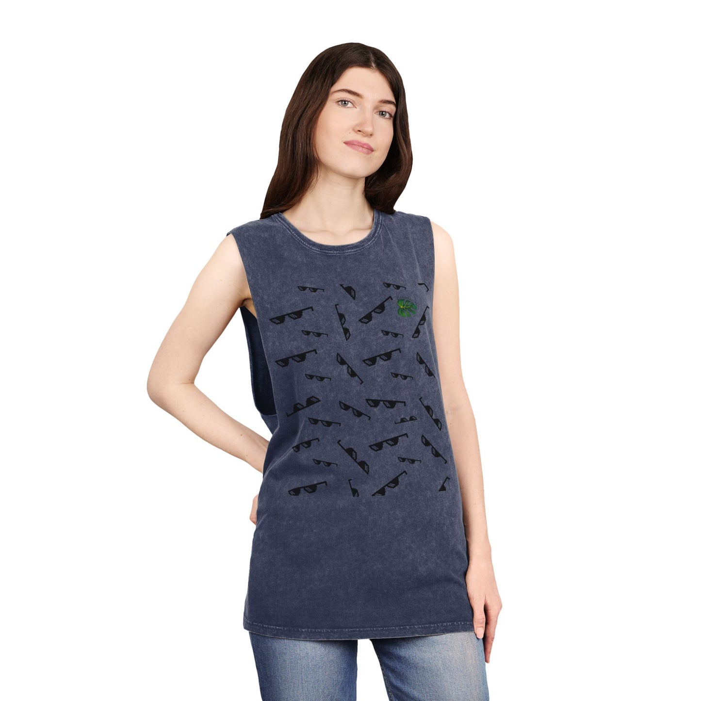 Dapper Palms Sunnies Stonewash Tank Top