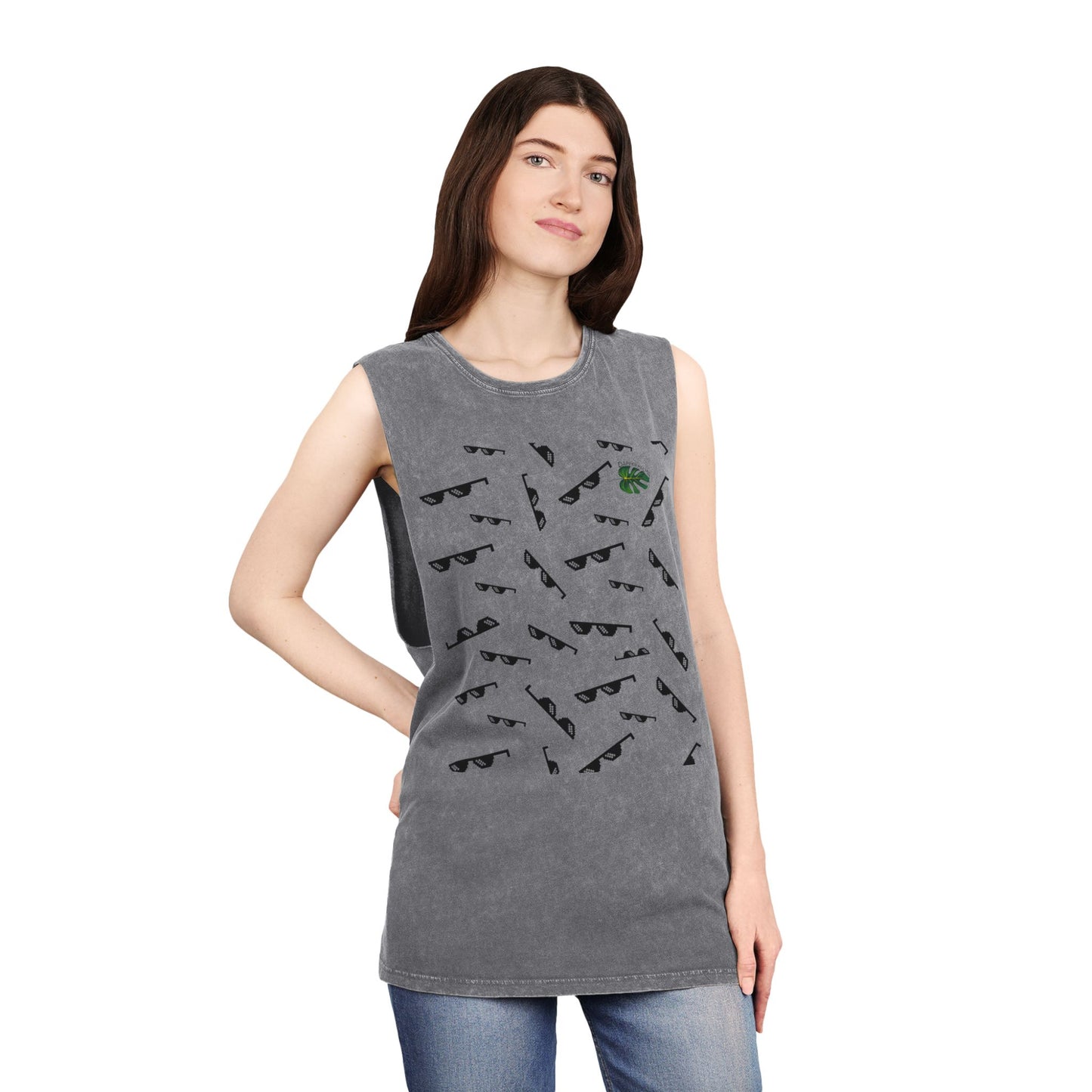 Dapper Palms Sunnies Stonewash Tank Top
